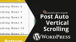 Post Auto Vertical Scrolling | WordPress Plugins