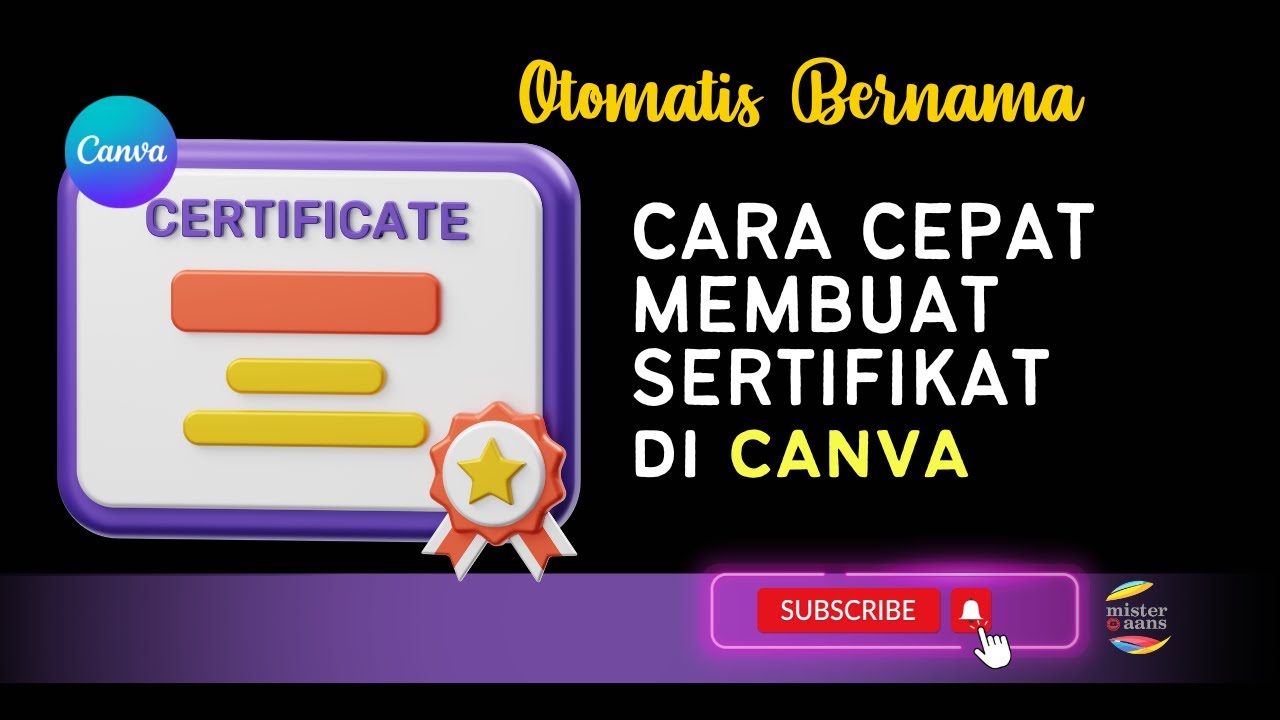 200 Sertifikat Dalam 1 Menit. Membuat Sertifikat Otomatis Canva - YouTube