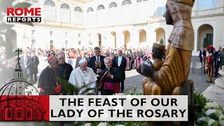 Pope Francis dedicates audience to Mary on the feast of Our Lady of the Rosary