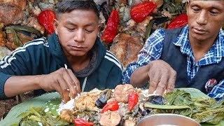 Eating pangas fish fatty fish || simple \u0026 delicious fish curry ||  mukbang with my father in law.