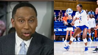 Stephen A Smith Reacts to Made up Story Rachel Richardson Duke Volleyball! ESPN