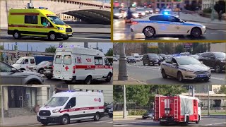 Подборка автомобилей оперативных служб Москвы - Moscow emergency vehicles responding compilation 05