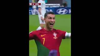 Bruno Fernandes cross flies past Cristiano Ronaldo’s head and into the net vs Uruguay
