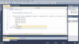 Visual Basic Tutorial - 84 - Stacks