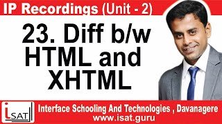 23. Difference between HTML and XHTML