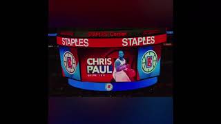 Chris Paul LA Clippers tribute video first game back since trade to Rockets