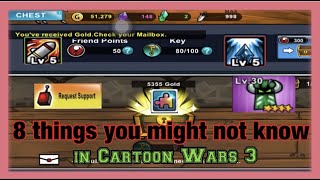 8 THINGS YOU MIGHT NOT KNOW in CARTOON WARS 3 | CW3 tips \u0026 gameplay