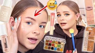 Full face NEW IN DRUGSTORE MAKEUP!!! This video was.. a mess 😂