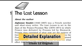 The Last Lesson (Flamingo) Class 12 English