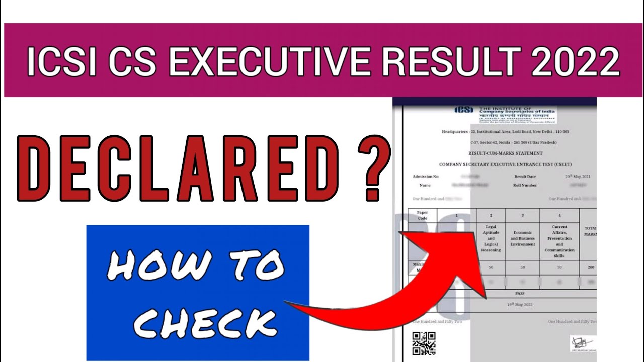 ICSI CS Executive Result 2023 | How To Check ICSI CS Executive Result ...