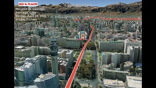 Maratón de Santiago (2024): fly over the half-marathon course! Video of the race path.