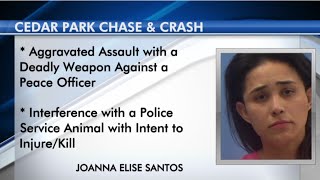 Police identify woman arrested after Cedar Park officer, K9 injured in chase