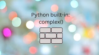 How to create a complex number in python