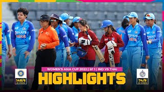 ACC | Women's Asia Cup 2022 | Semi-Final 1 | India vs Thailand