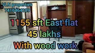 2bhk 1155 East flat 45 lakhs only fully furnished VLN 378