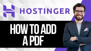 How to Add a PDF Document in Hostinger Website Builder