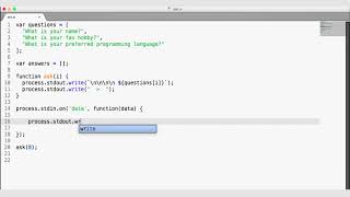 9 NODE JS, PROCESS STDIN, STDOUT