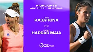 Daria Kasatkina vs. Beatriz Haddad Maia | 2024 Abu Dhabi Semifinal | WTA Match Highlights