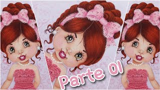 PINTURA DE BONECA NO PANO DE PRATO COM RENATA CHAVES  - PROJETO ROGÉRIO RODGER  - parte 01