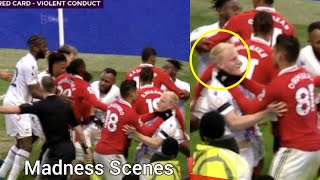 Man United Vs Crystal Palace fight 🔥😡, Casemiro red card as game highlights ends 2-1, Casemiro