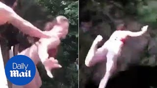 Girl badly injured after another girl pushes her off a bridge