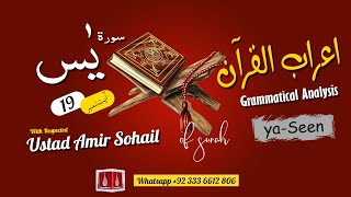 36 Surah Yaseen Ayat 19 | A'raab ul Quran | By Amir Sohail | Grammatical Analysis | سورہ یس