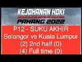 P12 Selangor vs Kuala Lumpur 2nd half - Suku Akhir MSSM Hoki 2022 6/9/2022