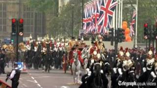 Royal wedding video: Procession following the marriage of Prince William and Kate Middleton