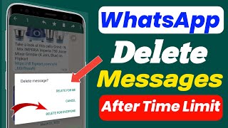 How to Delete Whatsapp Messages for Everyone After Long Time | 2022 best trick | Delete For Everyone