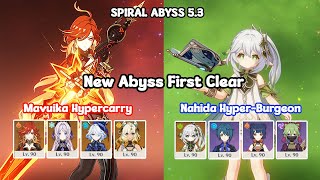 Mavuika Hypercarry \u0026 Nahida Hyper Burgeon | Floor 12 | Spiral Abyss |  Genshin Impact 5.3