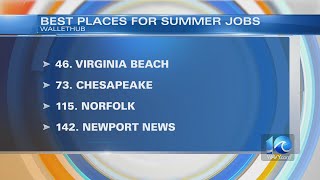 Cities in Hampton Roads make list for best places to find summer jobs