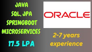๐ Oracle Interview Experience | 3โ7 Years | Java | Spring Boot | Microservices | Java 8