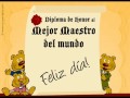 Feliz día del Maestro! Diploma de honor para el mejor.