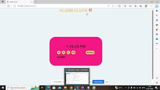 Alarm clock (Skill test-1 Front end Coding NInjas)