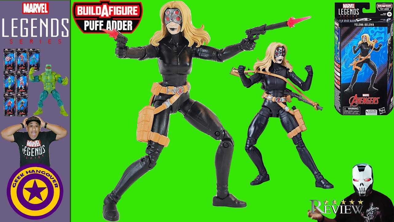 Marvel Legends Puff Adder BAF Wave Yelena Belova Black Widow Action ...