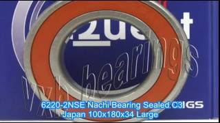 6220-2NSE Nachi Bearing Sealed C3 Japan 100x180x34 Large