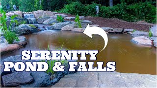 Serenity Pond with BIG BOULDER WATERFALL