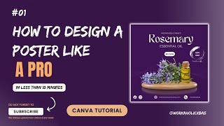 Design a poster like a pro with Canva | Canva tutorial | Designing poster in less than 10 minutes.