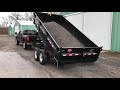 PJ Dump Trailer spreading gravel