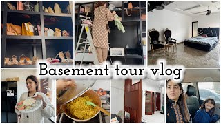 Basement tour vlog | walking closet cleaning | home tour of Natasha waqas