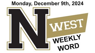 Weekly Word - Noblesville West Middle School - Monday, December 9th, 2024