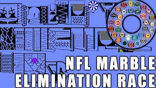 Amazing NFL Elimination Marble Race in Algodoo / Marble Race King