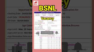 BSNL Recruitment 2023 (Fresher Eligible) BSNL Notification 2023 | BSNL Jobs 2023 | BSNL Vacancy 2023