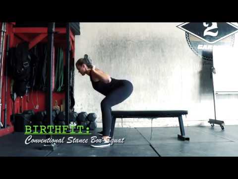 BIRTHFIT Movement: Conventional Stance Box Squat - YouTube