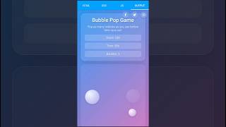 Bubble Pop game using HTML | CSS | JS #coding #javascript #code #codegames