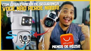 CAMERA COM DUAS LENTES ABQ-A28B DO ALIEXPRESS ! CÂMERA DE SEGURANÇA COM 8 MP MELHOR QUE ESSA NÃO TEM