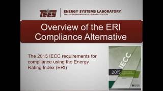 2015 IECC – Energy Rating Index (ERI) Compliance Alternative