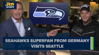 Seahawks superfan from Germany visits Seattle to see first NFL game in the United States