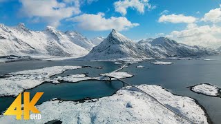 Amazing Norway in Winter from Above - 4K Cinematic Aerial Film with Music (5 HOURS) - Part #1