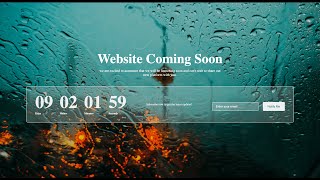Create Responsive Website launching countdown Using HTML CSS JS | HTML CSS JS Tutorial